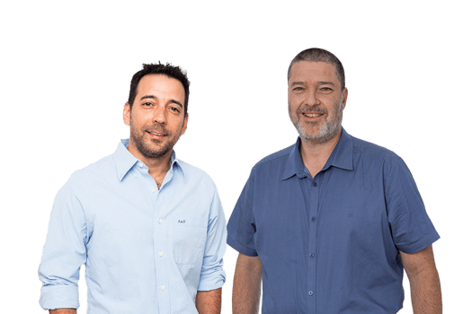 מימין: זיו מנדל, צילום: סאם יעקובסון; מוטי חדד, צילום: סאם יעקובסון